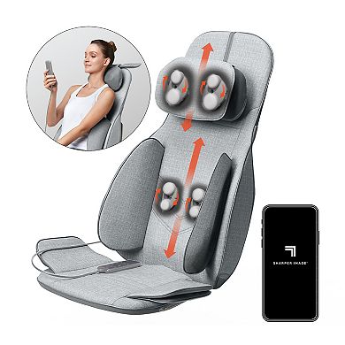 Sharper Image App Enabled Back & Neck Seat Topper Massager