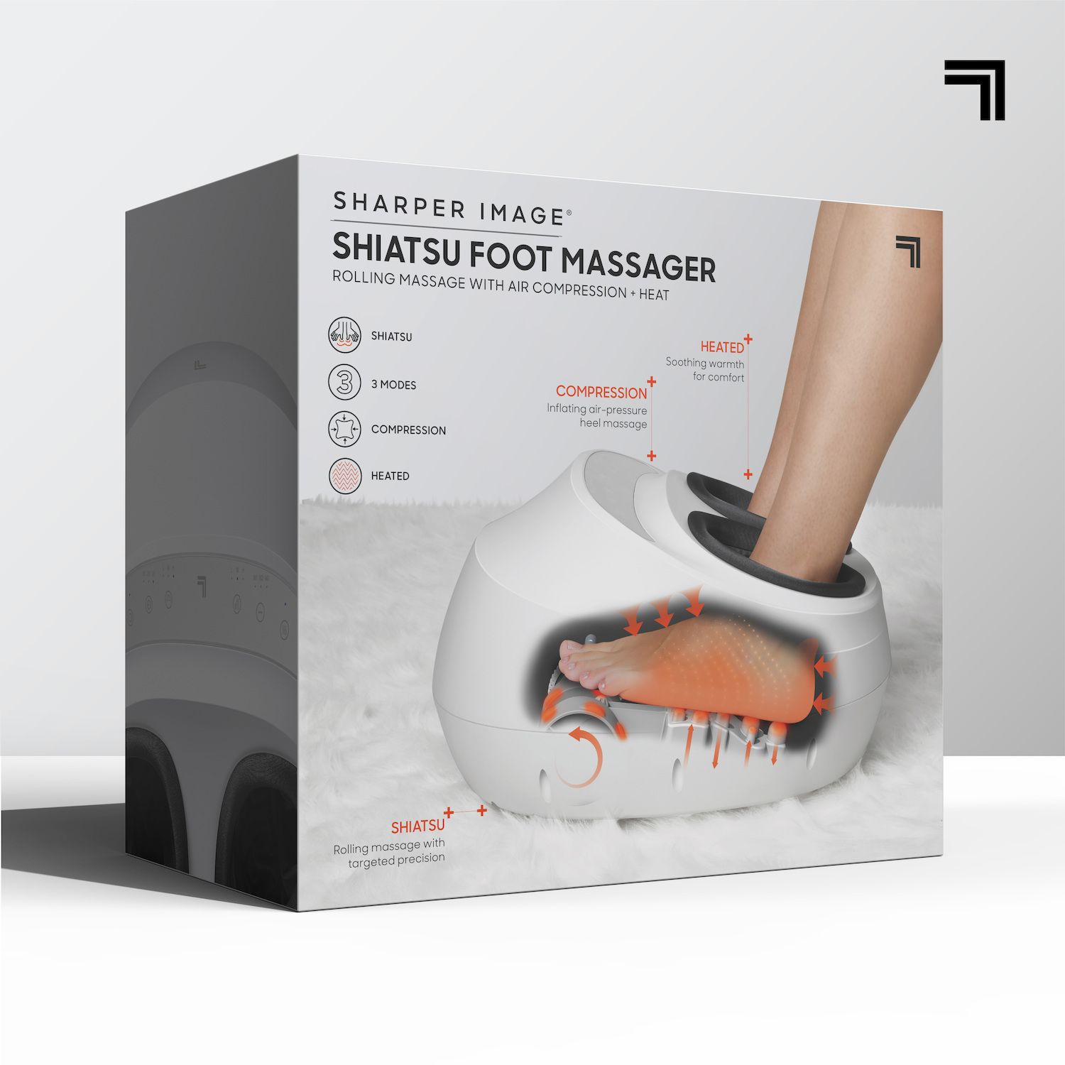 Sharper Image Shiatsu Foot Massager with Compression and Heat