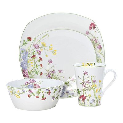 MIKASA  Garden BONE CHINA 磁器ポット Mikasa Wildflower Garden Bone China 16-pc. Dinnerware Set