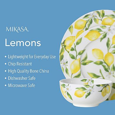 Mikasa Lemons Bone China 16-pc. Dinnerware Set