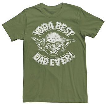 Men's Star Wars Father's Day Yoda Best Dad Ever Head Shot Stamp Tee