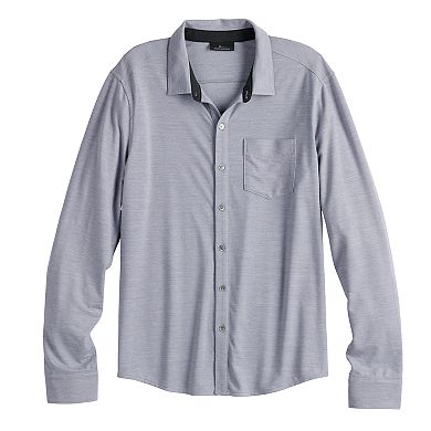 Men's Marc Anthony Slim-Fit Knit Button-Down Shirt