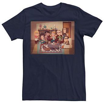 Men's The Big Bang Theory Group Shot Dinner Poster Tee