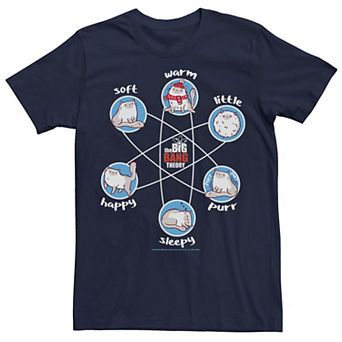 Men's The Big Bang Theory Soft Warm Little Happy Sleepy Kitty Tee