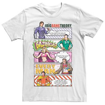 Men's Big Bang Theory Super Hero Style Pop Art Tee