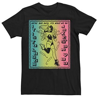 Men's Batman Harley Quinn Color Fade Poster Tee