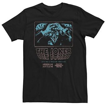 Men's Batman Joker Distressed Dark Poster Tee