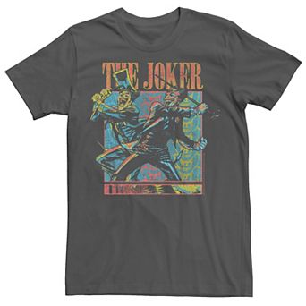 Men's Batman The Joker Colorful Pose Poster Tee