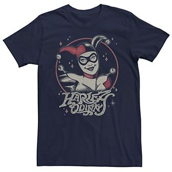 Men's Batman Harley Quinn Retro Style Portrait Tee