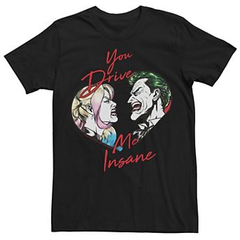 Men's Batman Joker Harley Quinn Drive Me Insane Tee