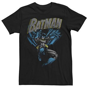 Men's Batman Distressed Jump Pose Portrait Tee