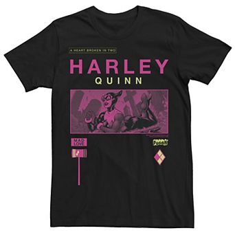 Men's Batman Harley Quinn Info Poster Tee
