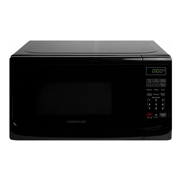 Farberware Compact Countertop Microwave Oven, 0.7 Cu. Ft 700-Watt with LED  Lighting, Child Lock, Easy