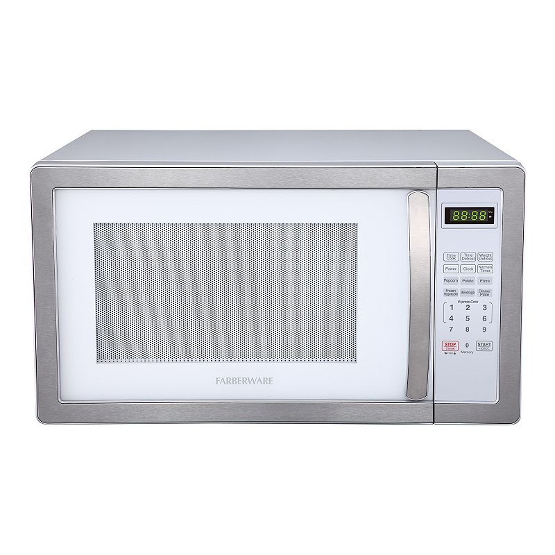 Nostalgia Retro 0.7 Cu. ft. 700-Watt Countertop Microwave Oven, Ivory