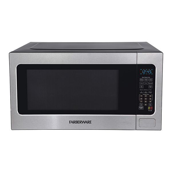 farberware professional 1200 watt microwave oven with smart sensor cooking