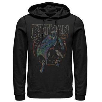 Men's Batman Faded Colorful Poster Hoodie