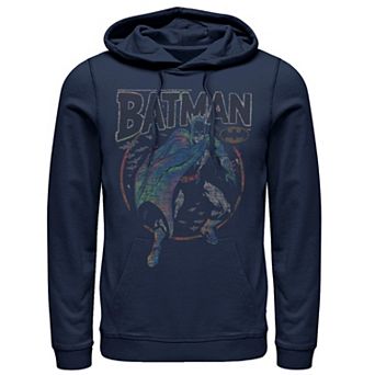 Men's Batman Faded Colorful Poster Hoodie