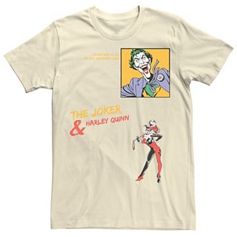 Men's Batman The Joker And Harley Quinn Retro Tee