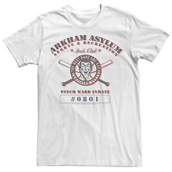 Men's Batman Arkham Asylum Sportrs Joker Logo Tee