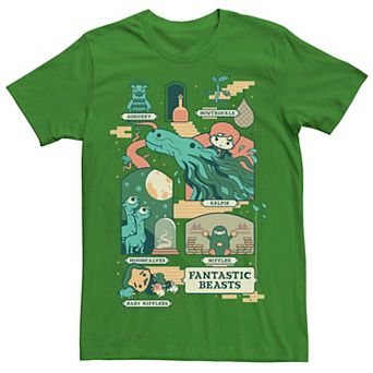 Men's Harry Potter Fantastic Beasts Chibi Art Tee