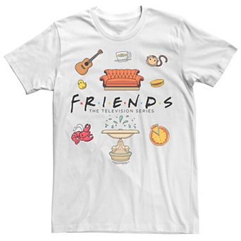 Men's Friends Chibi Art Item Jumble Tee