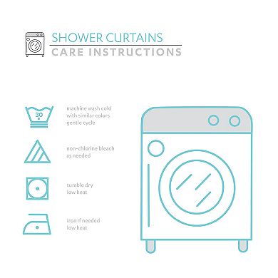 Lush Decor Coastal Reef Feather Shower Curtain