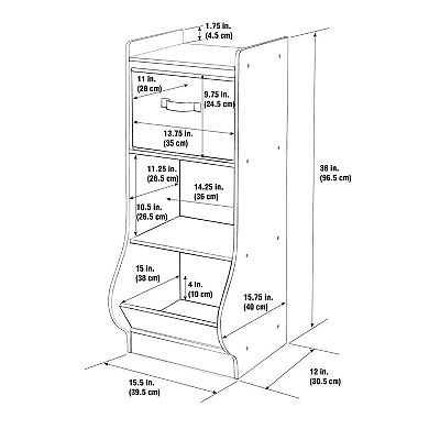 Badger Basket Upright Storage Nook with Reversible Basket