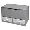 Badger Basket Up and Down Toy and Storage Box and Bench with Two Baskets – Gray