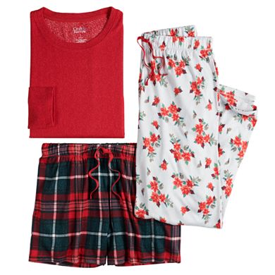 Women's Croft & Barrow® Whisperluxe Pajama Top, Pajama Pants & Pajama Shorts Set