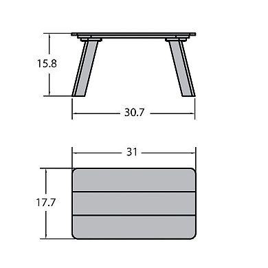 Highwood USA Barcelona Modern Conversation Table