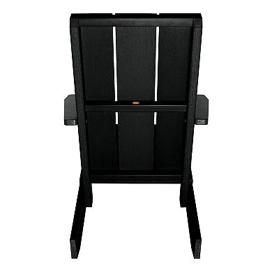 Front view of Highwood Italica modern adirondack chair in black