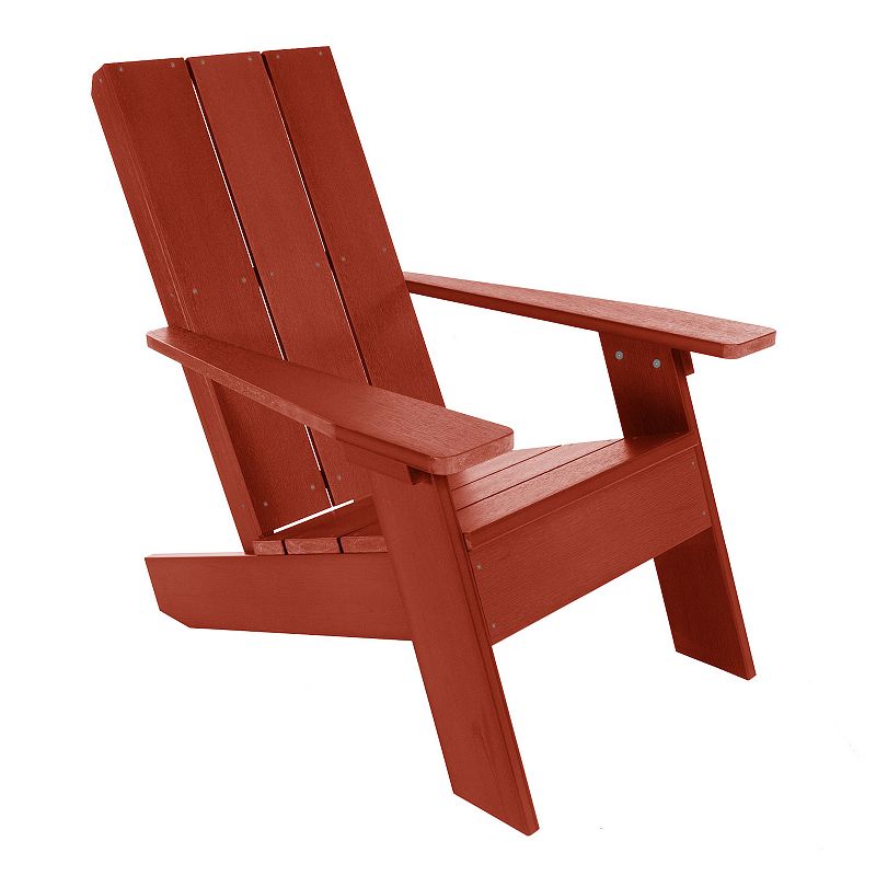 highwood Barcelona Modern Indoor / Outdoor Adirondack Chair, Red