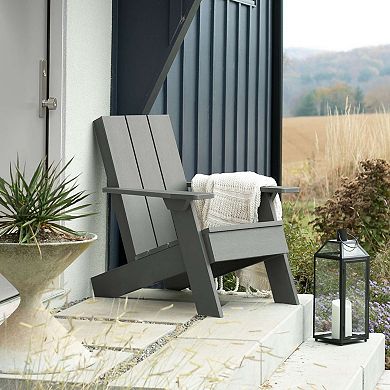 Highwood USA Barcelona Modern 3-piece Adirondack Chair & Side Table Set