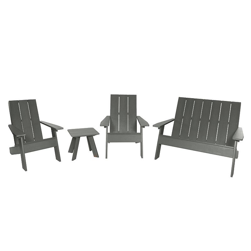highwood Barcelona Modern Indoor / Outdoor Patio Chair & Table 4-piece Set,