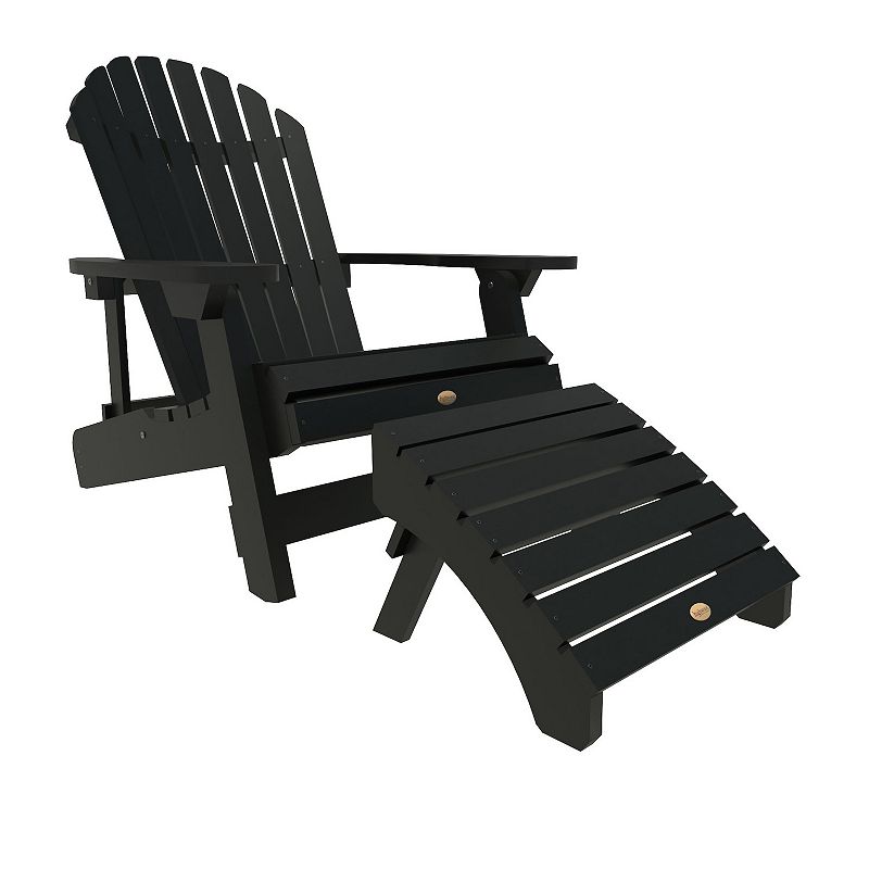 Highwood 2-piece King Hamilton Chair & Ottoman Set, Black