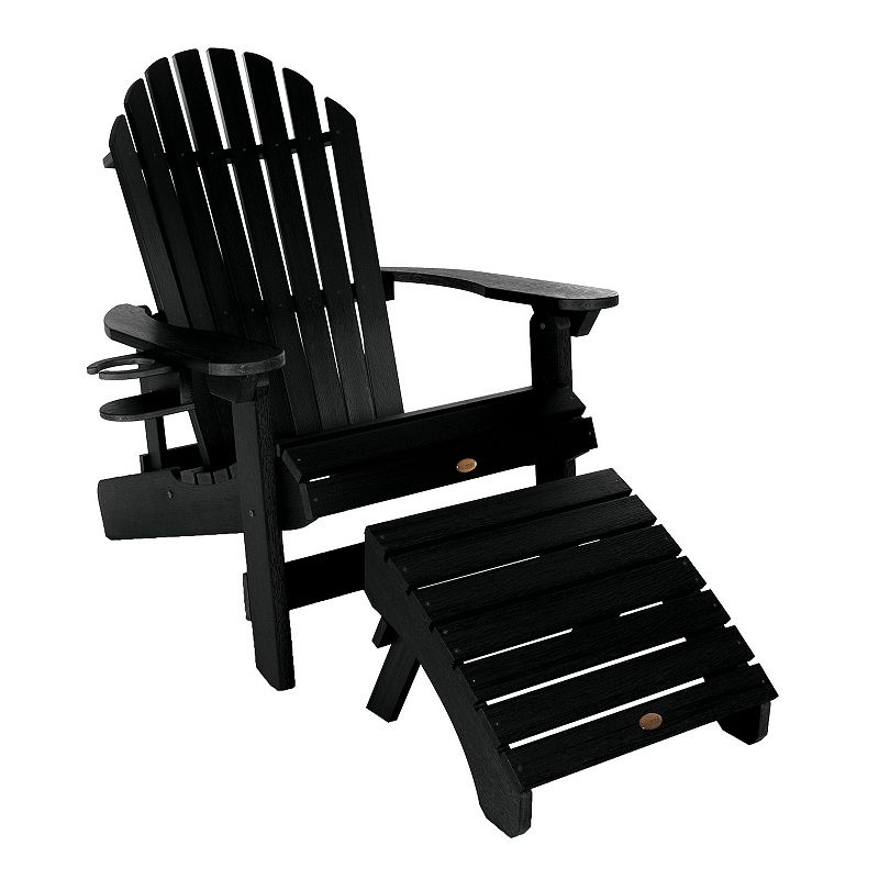 Highwood 2-piece King Hamilton Chair Set with Cup Holder, Black