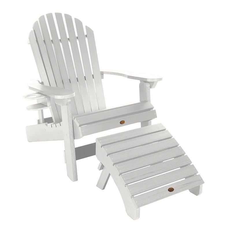 Highwood 2-piece King Hamilton Chair Set with Cup Holder, White