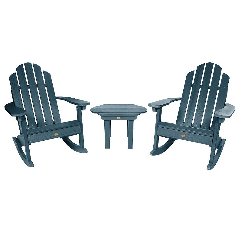 Highwood 3-piece Classic Westport Rocking Chair & Side Table Set, Blue