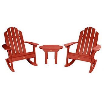 Highwood USA 3 pc Classic Westport Rocking Chair & Side Table Set