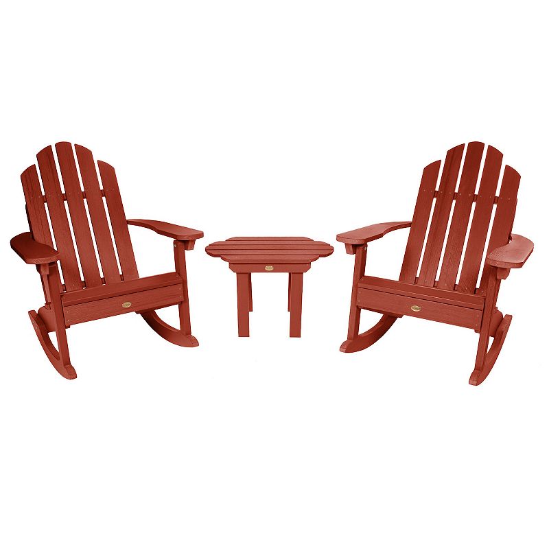 Highwood 3-piece Classic Westport Rocking Chair & Side Table Set, Red