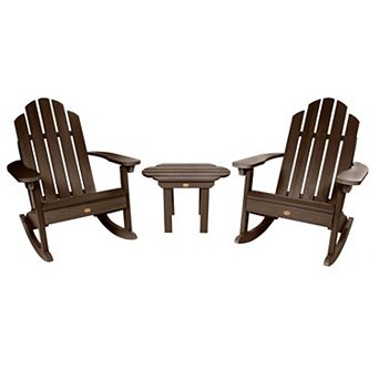 Highwood USA 3 pc Classic Westport Rocking Chair & Side Table Set