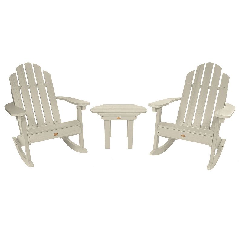Highwood 3-piece Classic Westport Rocking Chair & Side Table Set, White