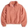 Juniors' SO® Long Sleeve Quarter Snap Sherpa Pullover 