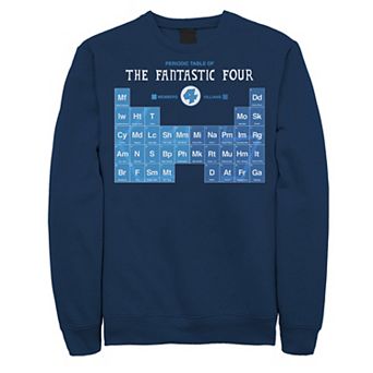 Men's Marvel Fantastic Four Members And Villains Periodic Table Sweatshirt