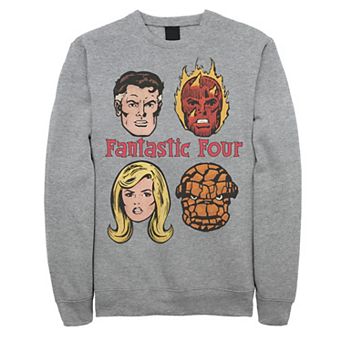 Men's Marvel Fantastic Four Group Shot Comic Themed Poster Sweatshirt