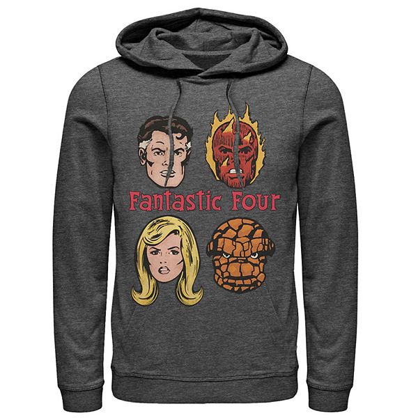 Men's Marvel Fantastic Four Group Shot Comic Themed Poster Hoodie