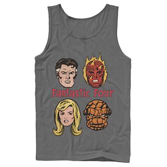 Men's Marvel Fantastic Four Group Shot Comic Themed Poster Tank Top
