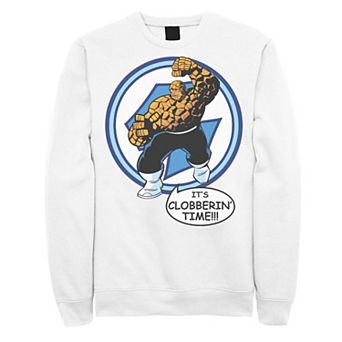 Men's Marvel Fantastic Four The Thing Clobberin' Time Circle Sweatshirt