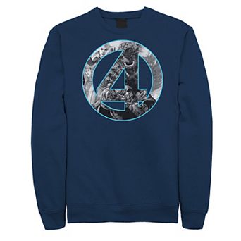 Men's Marvel Fantastic Four Comic Fill Center Chest Logo Sweatshirt