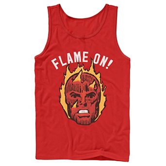 Men's Marvel Fantastic Four The Human Torch Flame On Portrait Tank Top